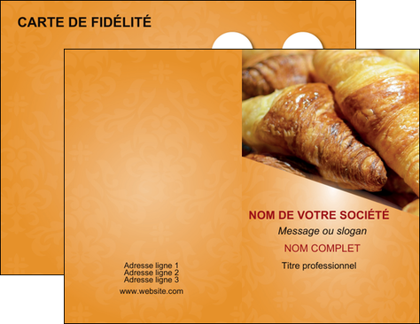 cree carte de visite boulangerie croissants boulangerie patisserie MIF33761