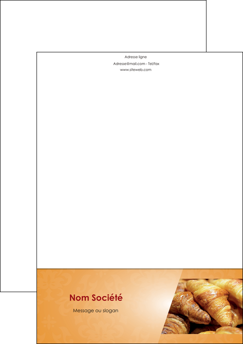 imprimerie tete de lettre boulangerie croissants boulangerie patisserie MLIGLU33763
