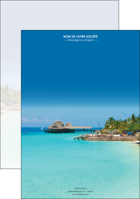 modele en ligne affiche paysage plage vacances tourisme MIDLU33801
