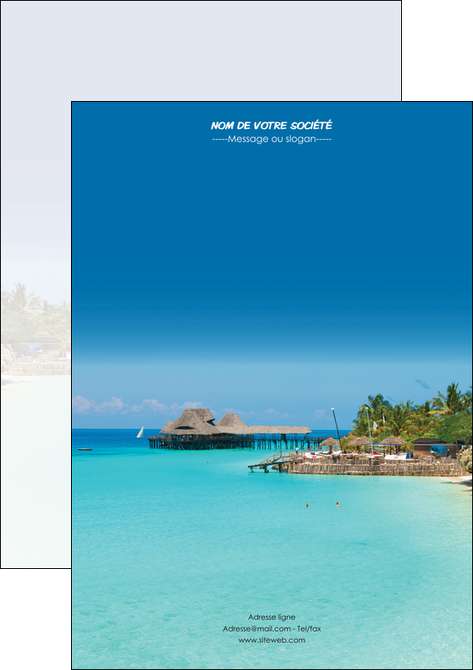 faire flyers paysage plage vacances tourisme MID33815