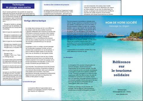 creer modele en ligne depliant 3 volets  6 pages  paysage plage vacances tourisme MIS33843