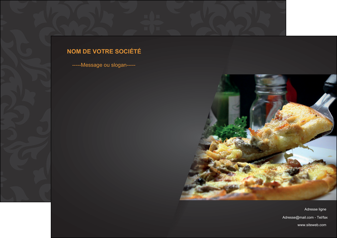 personnaliser maquette affiche pizzeria et restaurant italien pizza pizzeria restaurant italien MLGI34009