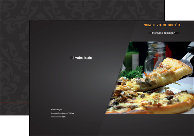 faire modele a imprimer pochette a rabat pizzeria et restaurant italien pizza pizzeria restaurant italien MLGI34023