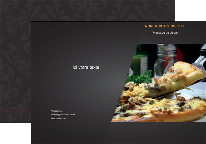 creation graphique en ligne pochette a rabat pizzeria et restaurant italien pizza pizzeria restaurant italien MIFCH34025