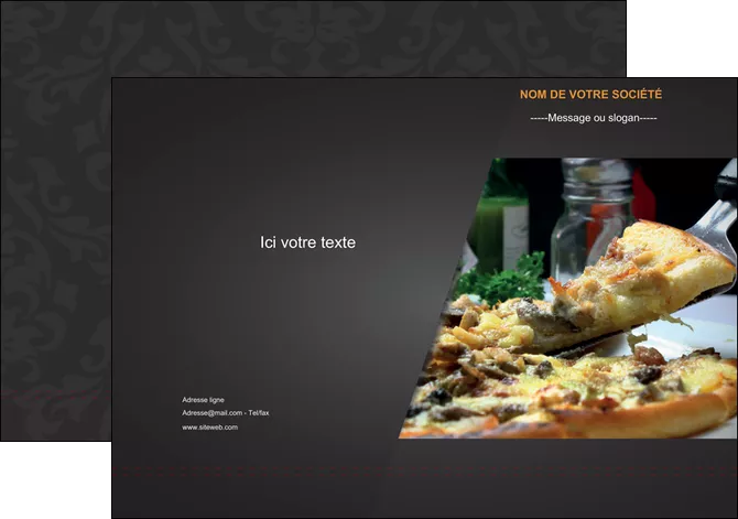 creation graphique en ligne pochette a rabat pizzeria et restaurant italien pizza pizzeria restaurant italien MID34025
