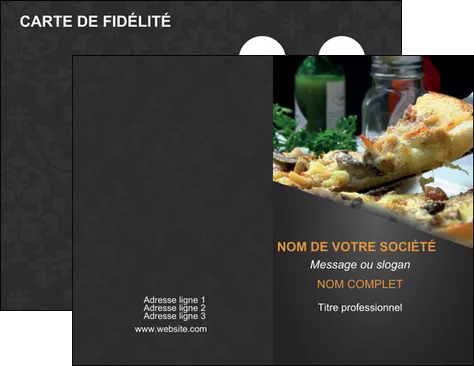 creer modele en ligne carte de visite pizzeria et restaurant italien pizza pizzeria restaurant italien MIFLU34029