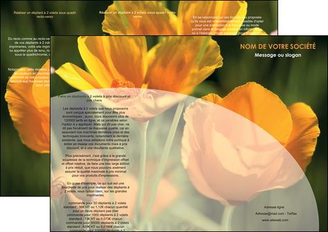 exemple depliant 3 volets  6 pages  agriculture fleurs bouquetier horticulteur MIFCH34121