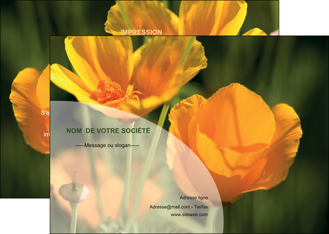 modele en ligne flyers agriculture fleurs bouquetier horticulteur MIF34123