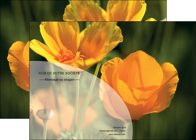 modele en ligne affiche agriculture fleurs bouquetier horticulteur MLIGLU34125