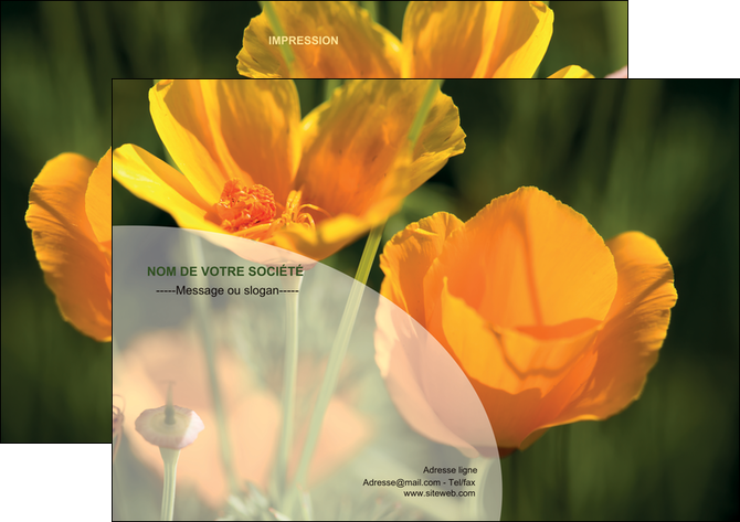 maquette en ligne a personnaliser flyers agriculture fleurs bouquetier horticulteur MIDBE34129