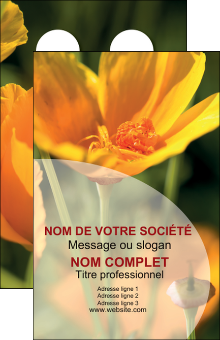 modele en ligne carte de visite agriculture fleurs bouquetier horticulteur MIDBE34139