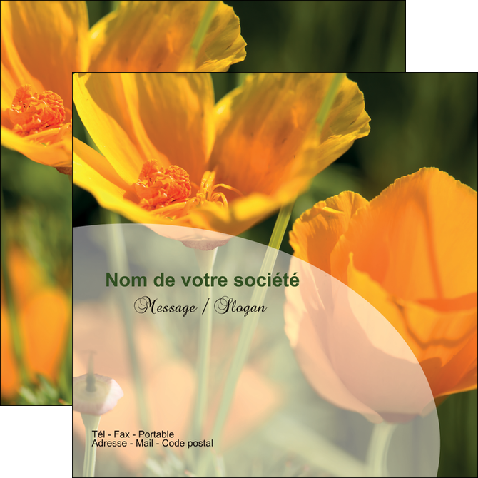 modele flyers agriculture fleurs bouquetier horticulteur MIDLU34145