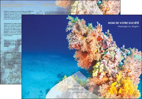 creation graphique en ligne depliant 3 volets  6 pages  plongee  plongee plongee sous marine centre de plongee MIFLU34381