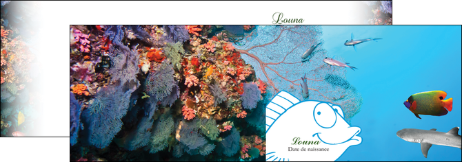 creation graphique en ligne depliant 2 volets  4 pages  chasse et peche plongeur corail poissons MLIP34429