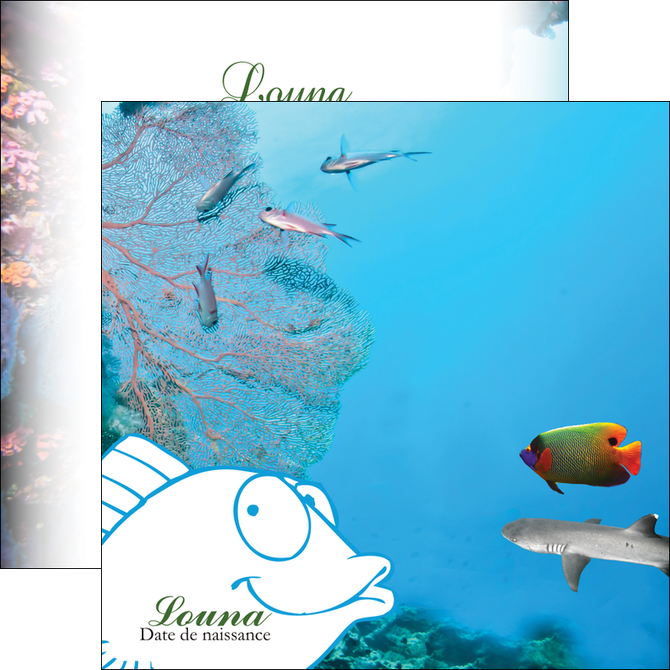 cree flyers chasse et peche plongeur corail poissons MLIP34433