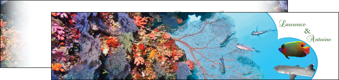 creer modele en ligne depliant 2 volets  4 pages  chasse et peche plongeur corail poissons MLIGLU34437