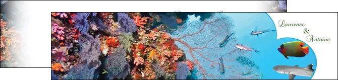 creer modele en ligne depliant 2 volets  4 pages  chasse et peche plongeur corail poissons MIFCH34437
