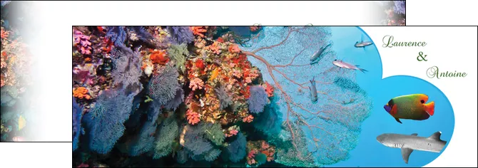 exemple depliant 2 volets  4 pages  chasse et peche plongeur corail poissons MID34439