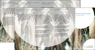 faire depliant 4 volets  8 pages  paysage fleurs champs nature MLGI34625