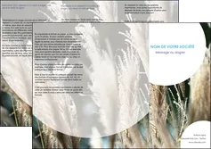 imprimer depliant 3 volets  6 pages  paysage fleurs champs nature MLGI34637