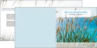 maquette en ligne a personnaliser depliant 2 volets  4 pages  paysage nature champs fleurs MLGI34659
