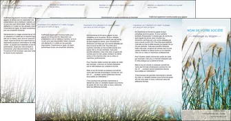 personnaliser modele de depliant 4 volets  8 pages  paysage nature champs fleurs MLGI34669