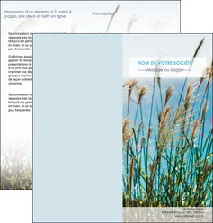 realiser depliant 2 volets  4 pages  paysage nature champs fleurs MLGI34679
