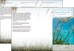 imprimerie depliant 3 volets  6 pages  paysage nature champs fleurs MLGI34683