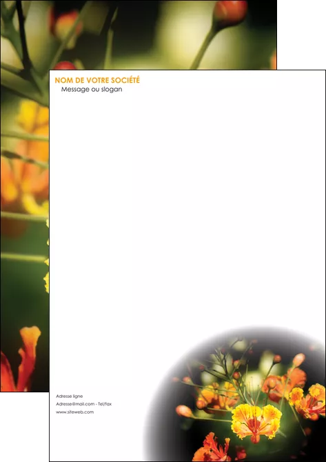 faire tete de lettre fleuriste et jardinage fleur luxe noire MIFLU34783