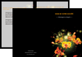 creer modele en ligne depliant 2 volets  4 pages  fleuriste et jardinage fleur luxe noire MLIP34803
