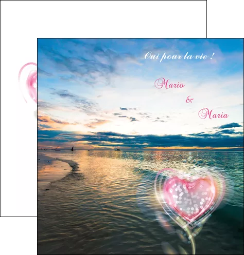 imprimer depliant 2 volets  4 pages  faire part de mariage invitation mariage noces MLIGLU34877