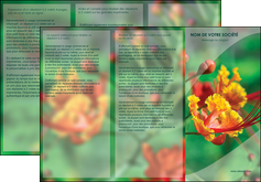 modele en ligne depliant 3 volets  6 pages  fleuriste et jardinage nature colore couleurs MLGI34915