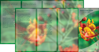 impression depliant 4 volets  8 pages  fleuriste et jardinage nature colore couleurs MLIP34927