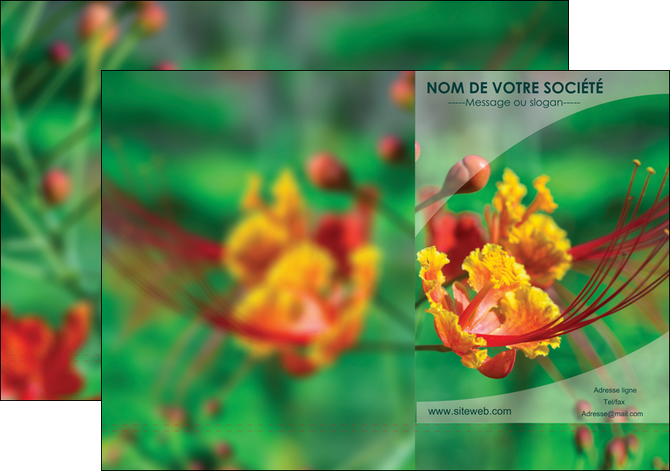 imprimer pochette a rabat fleuriste et jardinage nature colore couleurs MLGI34935