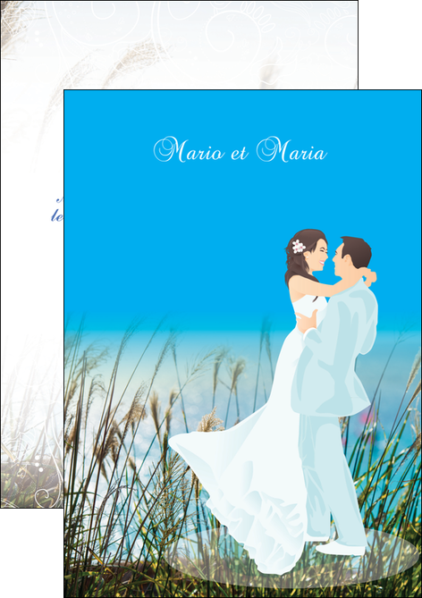 personnaliser maquette flyers faire part de mariage invitation mariage noces MLGI35087