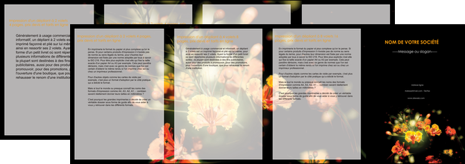 imprimer depliant 4 volets  8 pages  fleuriste et jardinage fleurs printemps jardin MLGI35151