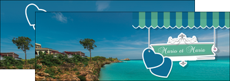 modele en ligne depliant 2 volets  4 pages  mariage mer plage MLGI35409