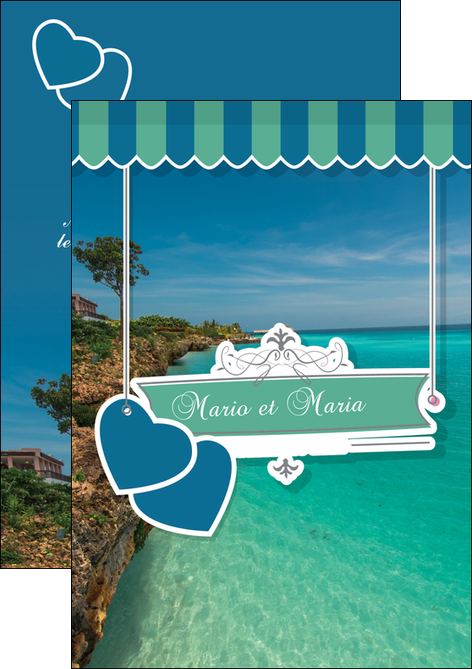 modele flyers mariage mer plage MLGI35411