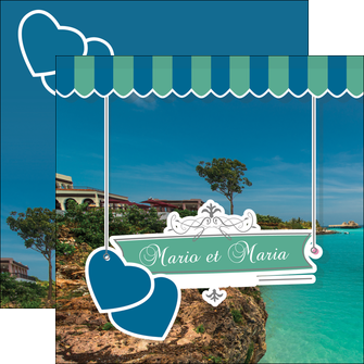 creation graphique en ligne flyers mariage mer plage MLGI35415