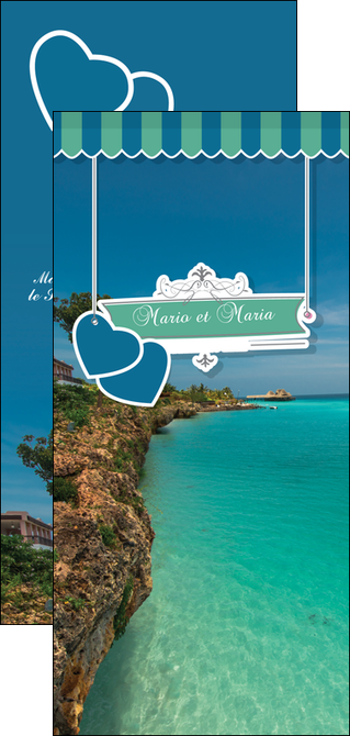personnaliser modele de flyers mariage mer plage MLGI35419
