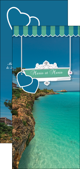 personnaliser modele de flyers mariage mer plage MLGI35419
