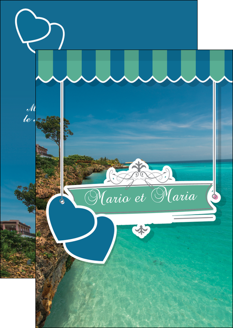 exemple flyers mariage mer plage MLGI35423