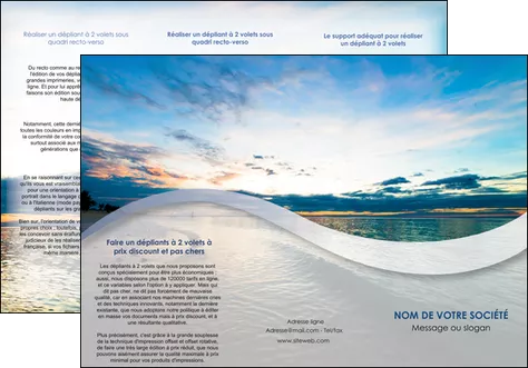 personnaliser maquette depliant 3 volets  6 pages  sejours plage ocean bord de mer MIFCH35543