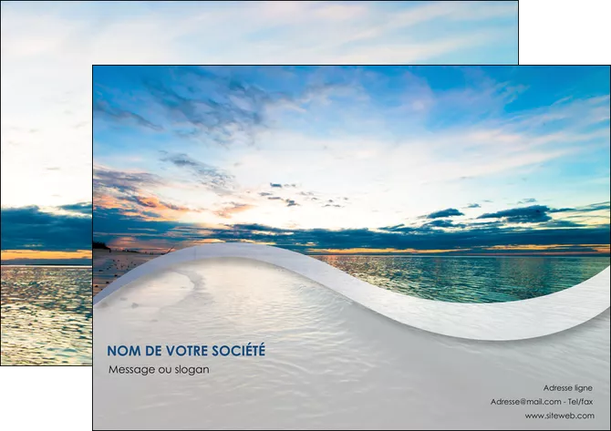 faire affiche sejours plage ocean bord de mer MLGI35545