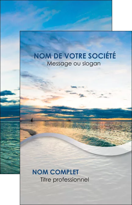 realiser carte de visite sejours plage ocean bord de mer MIFCH35559