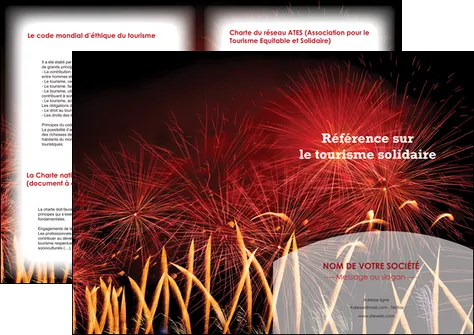 realiser depliant 2 volets  4 pages  14 juillet feux dartifice artificier MIFLU35593