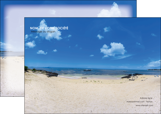modele en ligne flyers paysage mer vacances ile MIS35763