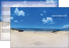 creer modele en ligne depliant 3 volets  6 pages  paysage mer vacances ile MIDLU35765