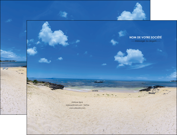 personnaliser maquette pochette a rabat paysage mer vacances ile MIDCH35785