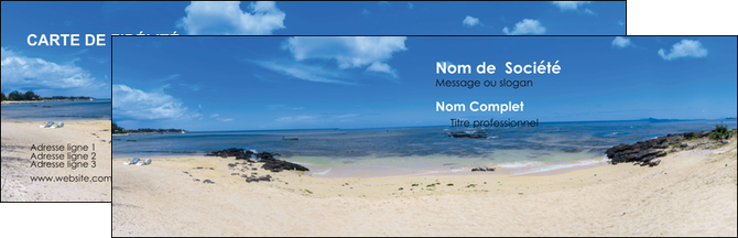 imprimer carte de visite paysage mer vacances ile MFLUOO35789